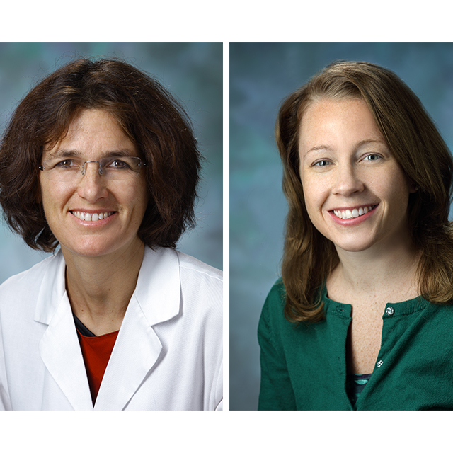 Side-by-side Portraits of Angela Guarda and Colleen Schreyer
