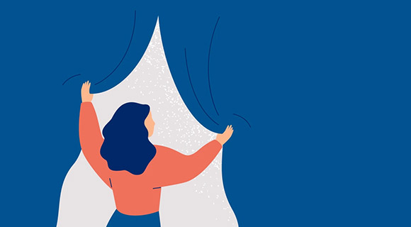 woman indoors graphic teaser