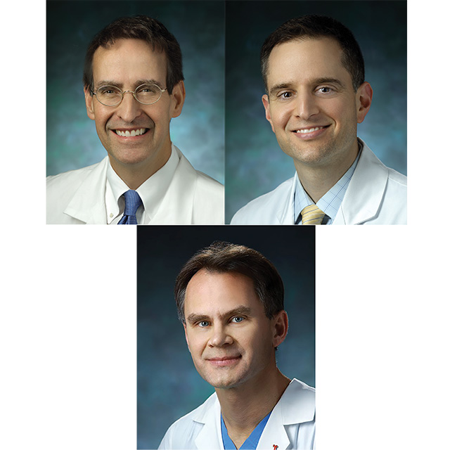 A grouping of three cardiologist headshots. 