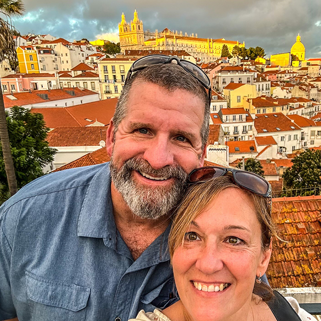 Michael Mapley and his wife Kim enjoy a vacation in Portugal. 