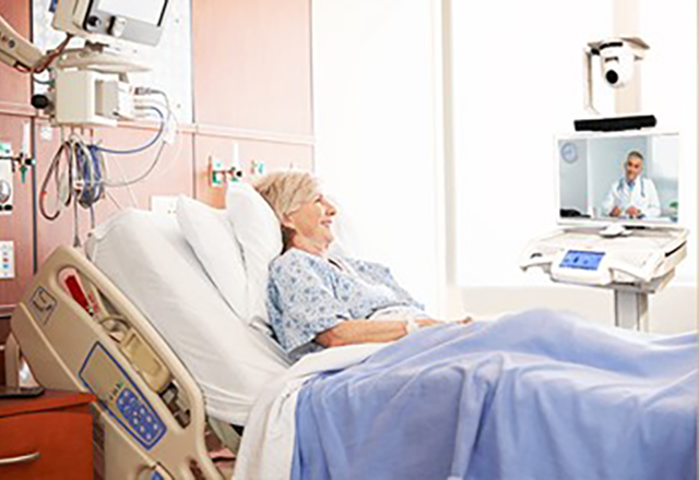 patient talking to virtual nurse