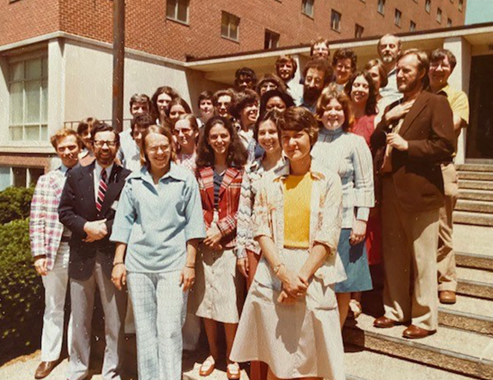 An undated photo from the 70s captures students and teachers in the health associates program.
