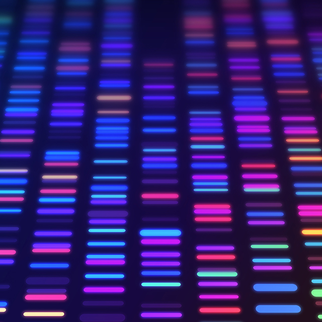 DNA sequencing gel run science and data genomic genetic analysis background abstract pattern.