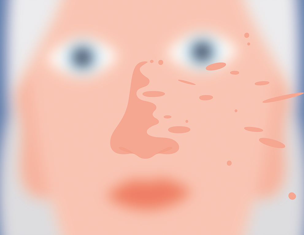 olfactory testing conceptual illustration