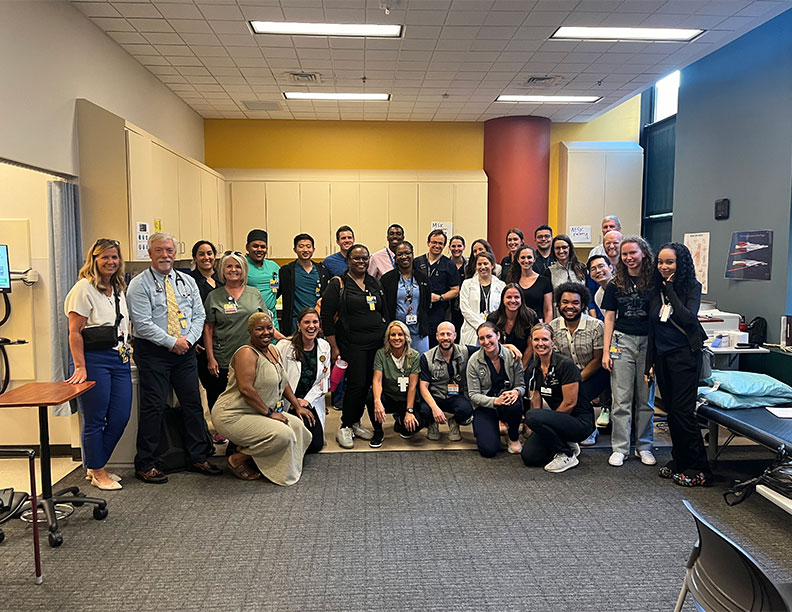 A group of volunteers from across Johns Hopkins after the first event on Aug. 13th