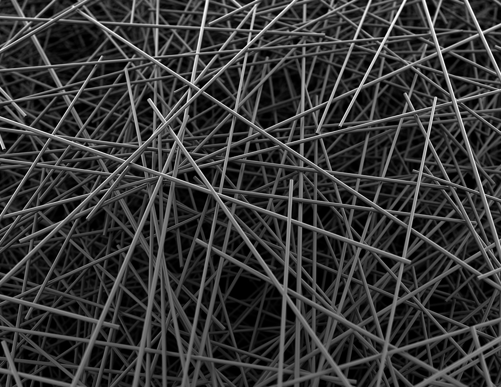 3D representation of nanofibers