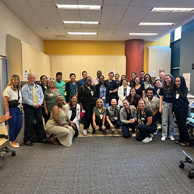 A group of volunteers from across Johns Hopkins after the first event on Aug. 13th