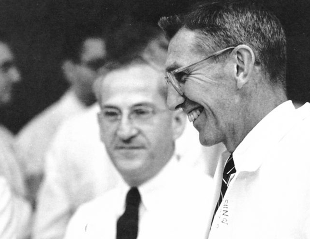 C. Gordon Zubrod, right, served as scientific director of the National Cancer Institute from 1961–1974.