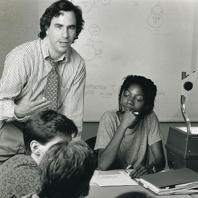 Robert Siliciano with students