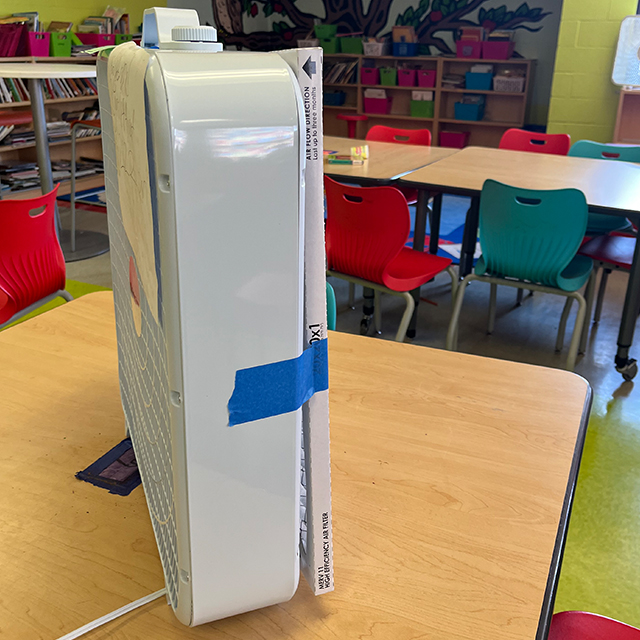 student-made air purifier