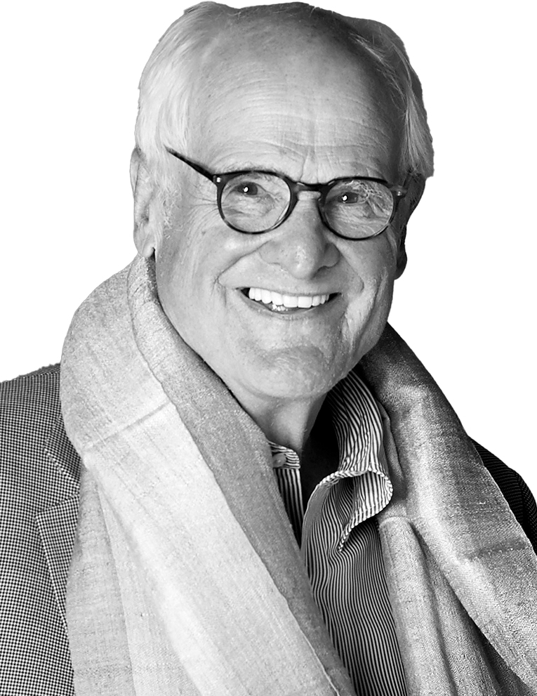 A black and white photo of DAVID PATON