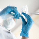 Surgeon over the operating table