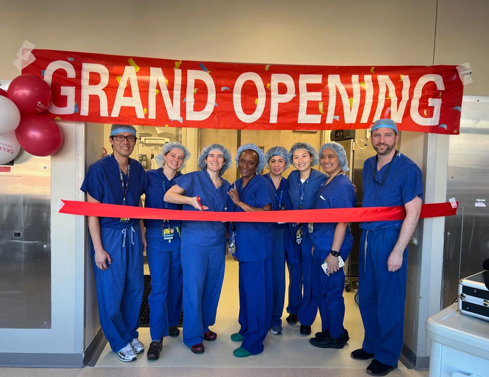 Endovascular surgery team at grand opening
