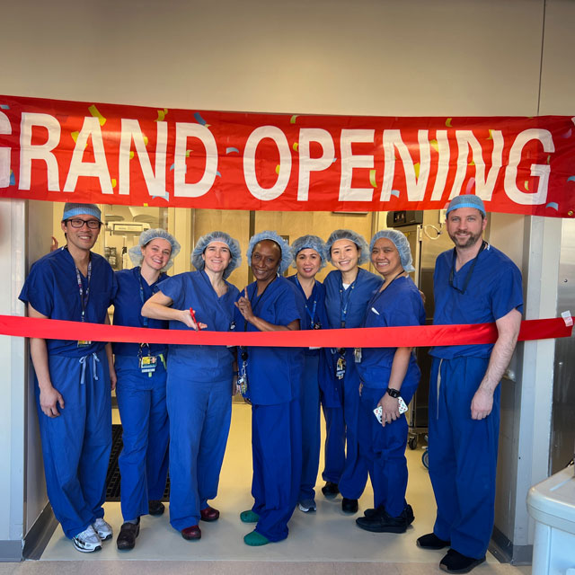 Endovascular surgery team at grand opening