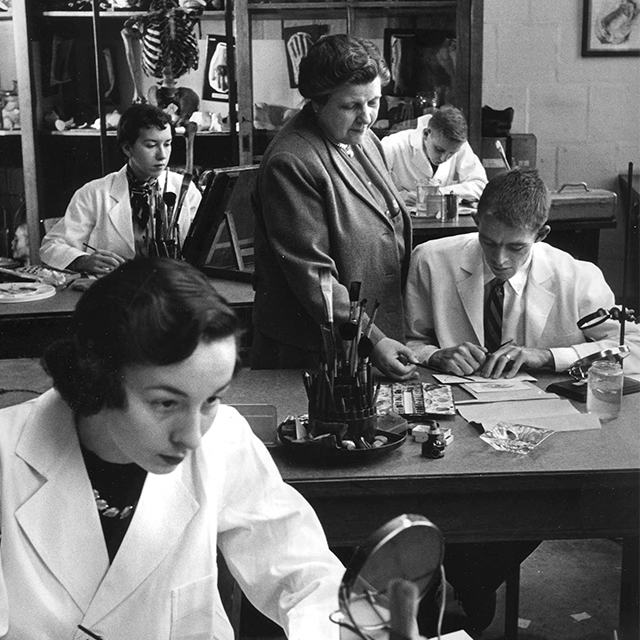 Burgess also served as an instructor in the Art as Applied to Medicine program, beginning in the mid-1940s.