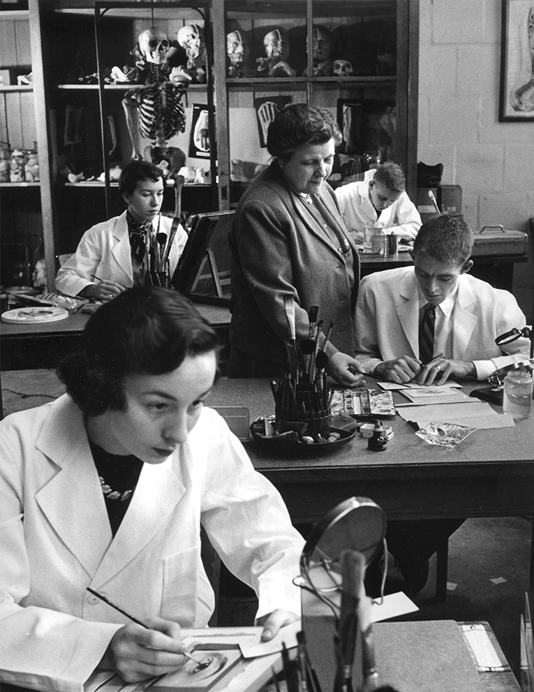 Burgess also served as an instructor in the Art as Applied to Medicine program, beginning in the mid-1940s.