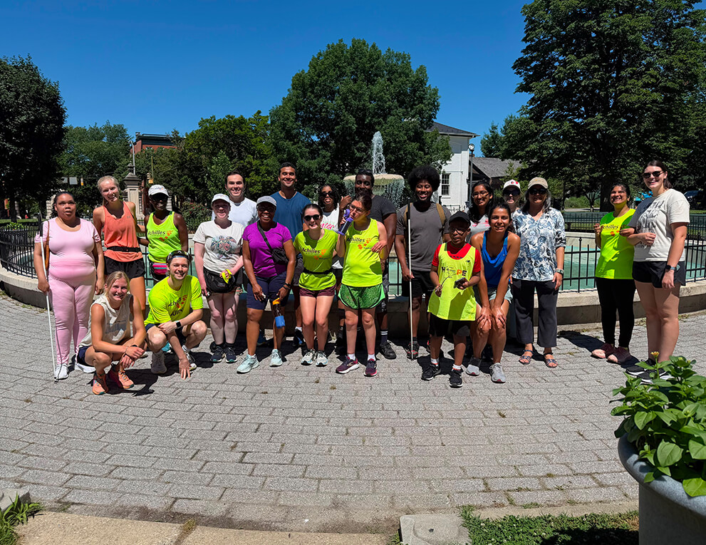 Achilles International athletes and guides 