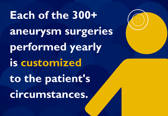 Aneurysm surgery is customized to the patient's circumstances.