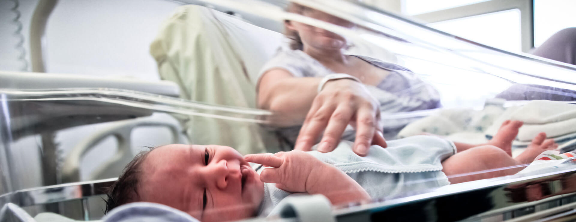 A newborn baby with transient tachypnea of newborn