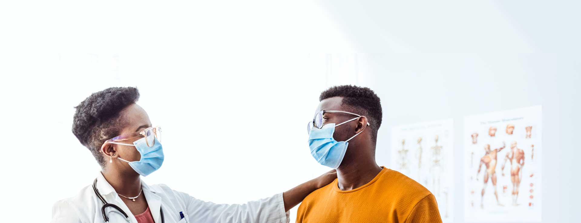 Doctor talks with patient
