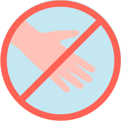 No hand contact icon