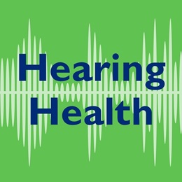 Hearing Health text on green background