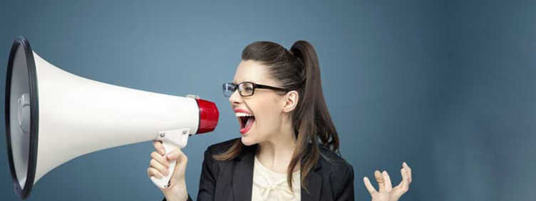 yelling business woman