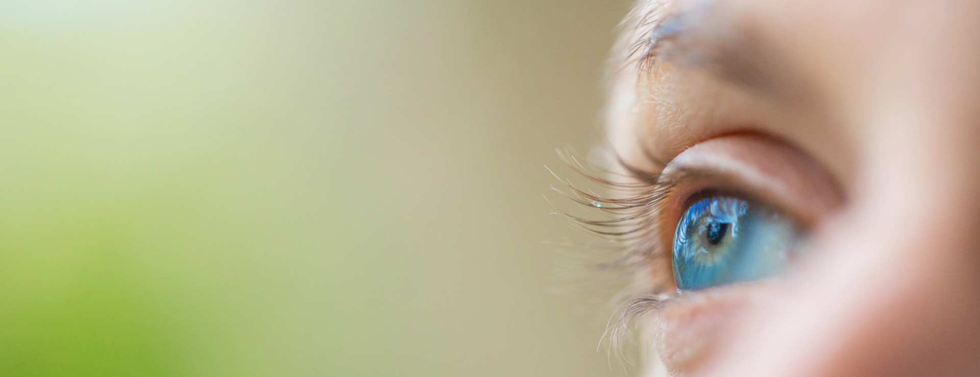 closeup of blue eye
