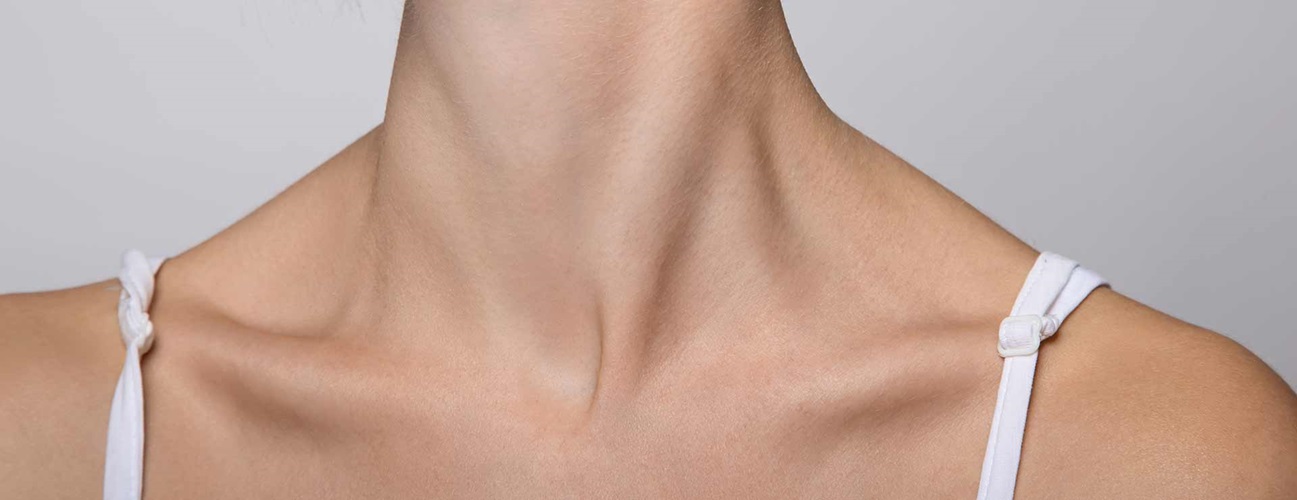 woman's neck and collar bones