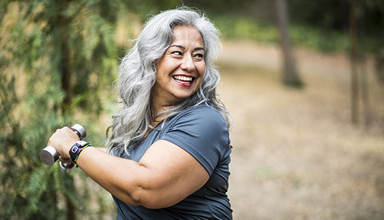 menopause and the cardiovascular system - mature woman working out