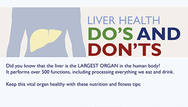 Snippet of liver health infographic