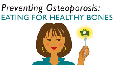 Snippet of osteoporosis prevention infographic