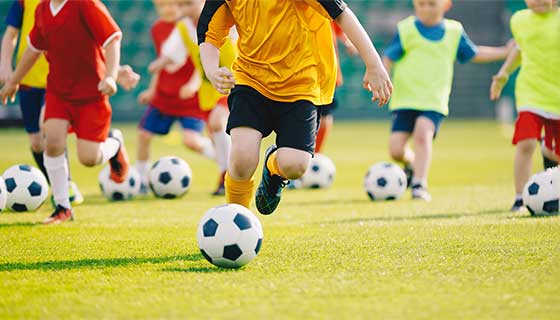 kids playing soccer