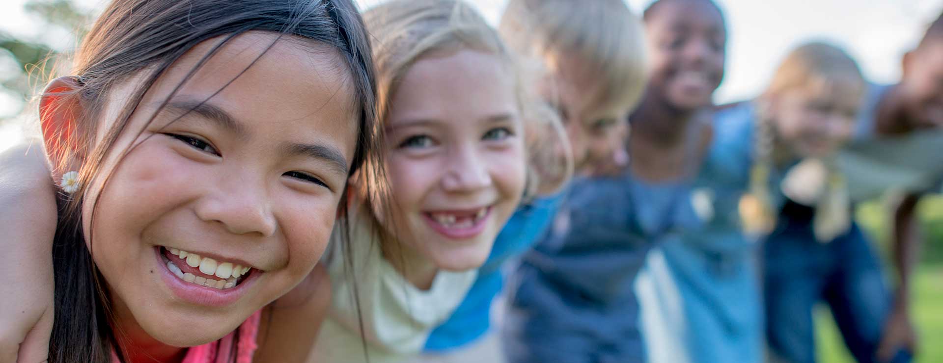 group of children smiling