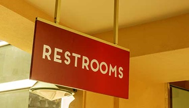 Public restroom sign