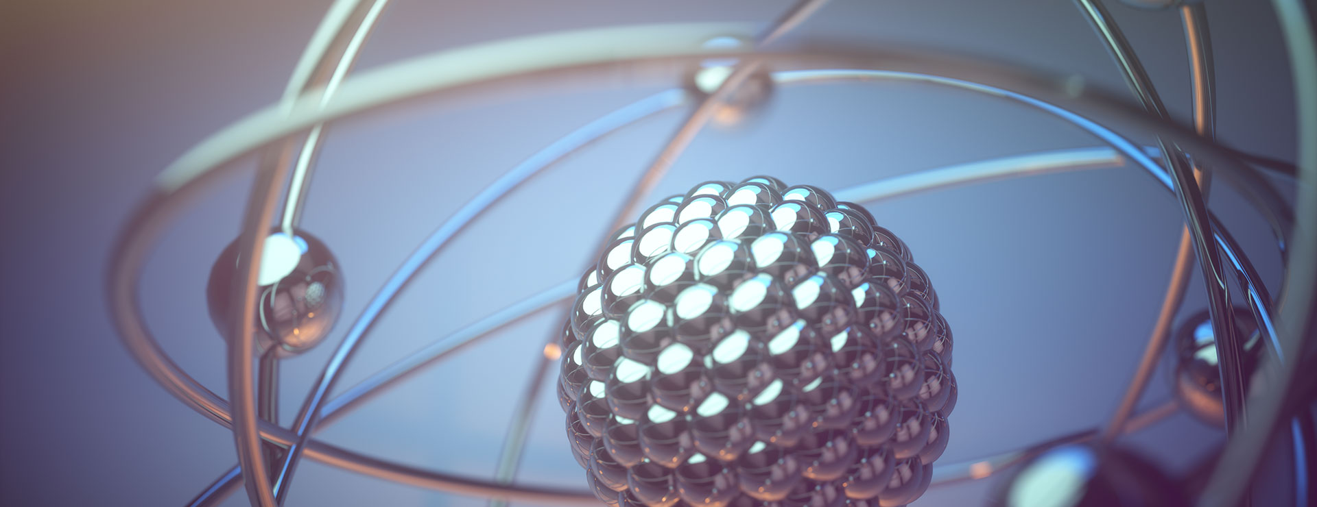 A macro graphic of an atom