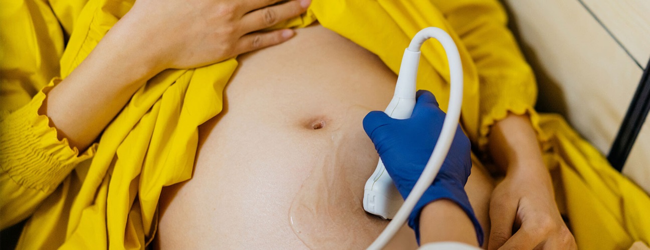 pregnant woman receives ultrasound