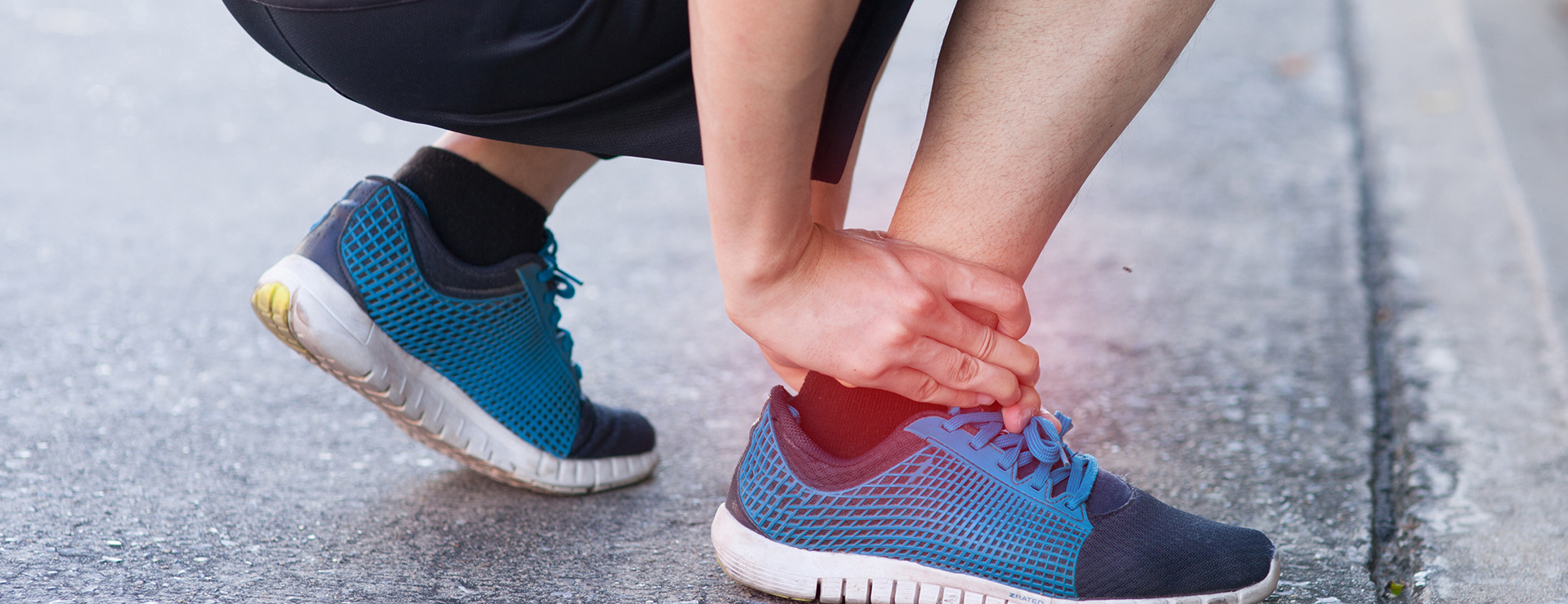 Runner experiencing ankle pain