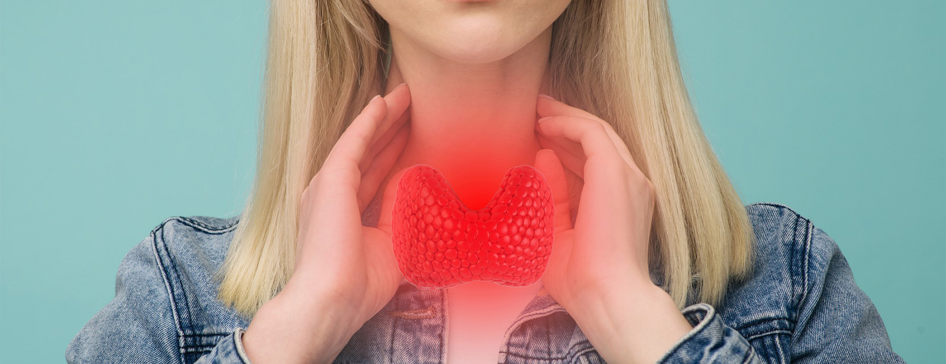 Glowing thyroid.