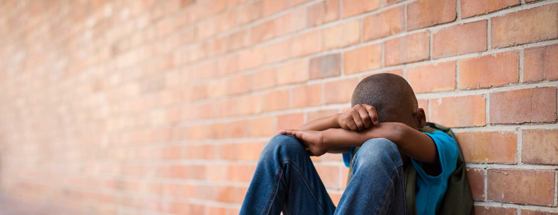 a sad young boy