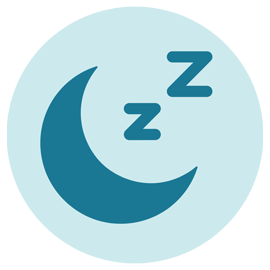 Graphic for sleeping through the night without having to use the bathroom