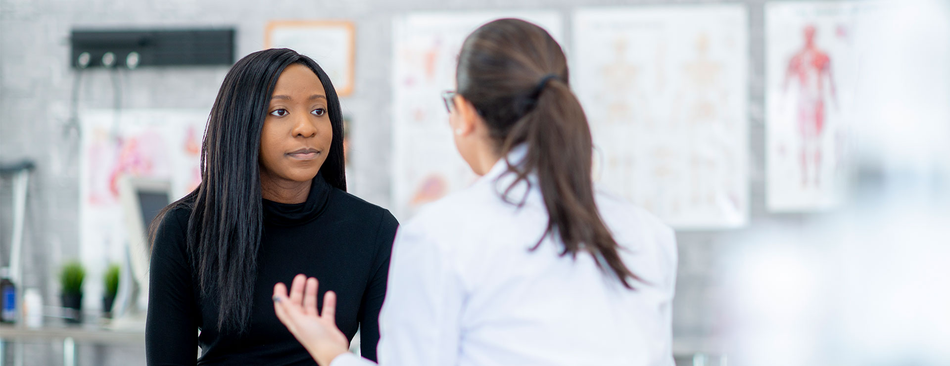 woman at consultation with doctor