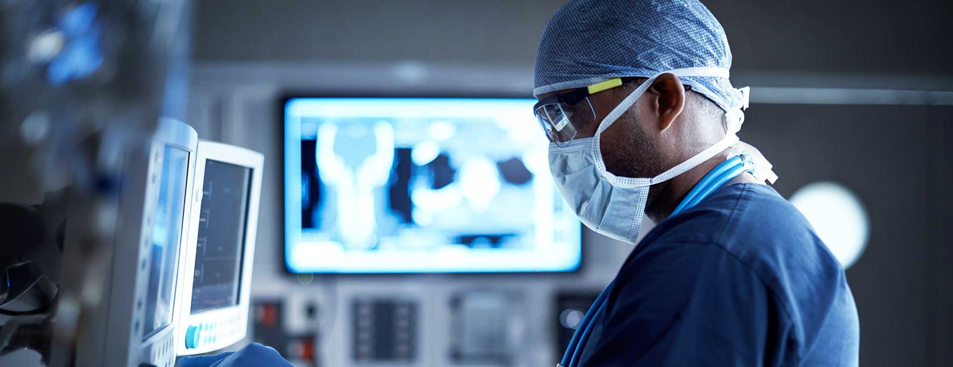 a surgeon in a mask