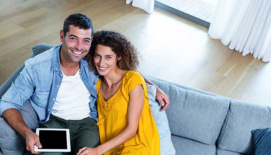 Couple relaxing together
