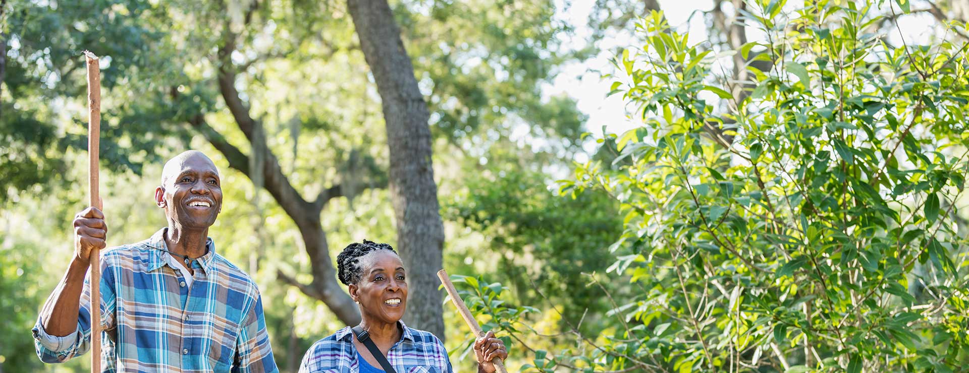 older couple on an outdoor trail
