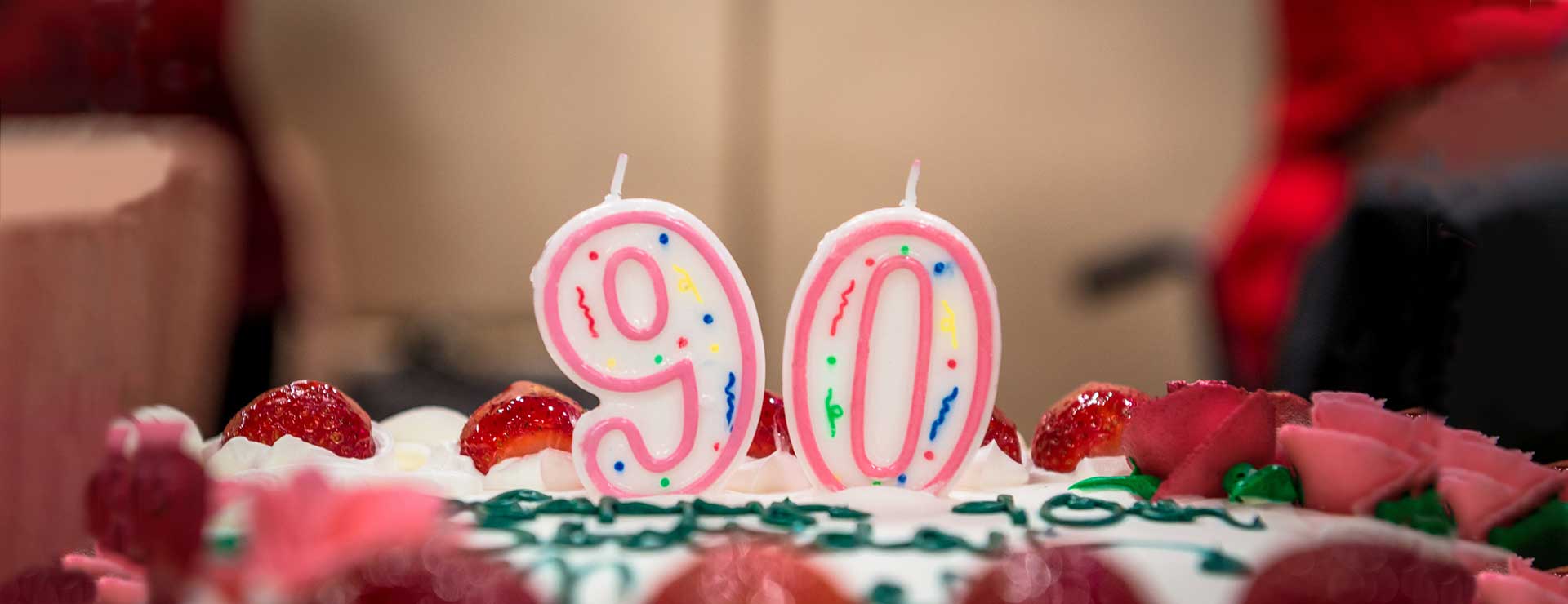 Birthday cake for a 90-year-old