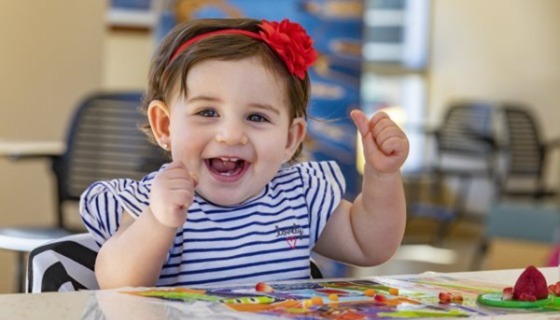 Baby smiling