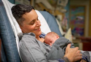 A photo of a mom and baby at Johns Hopkins All Children's Hospital