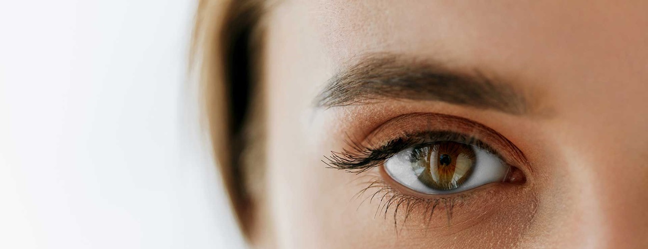 closeup of eye pupil