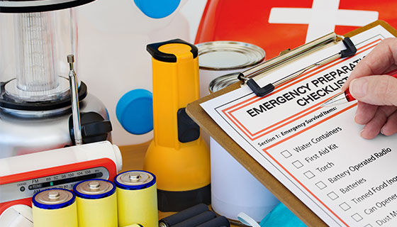 disaster checklist and supplies